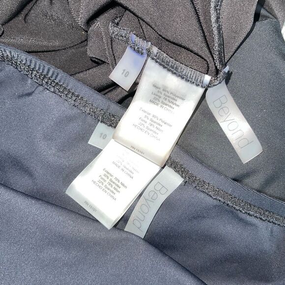 Beyond Control Womens Spaghetti Strap Tankini 2-Piece Swim Set Black Size 10 - Picture 7 of 7